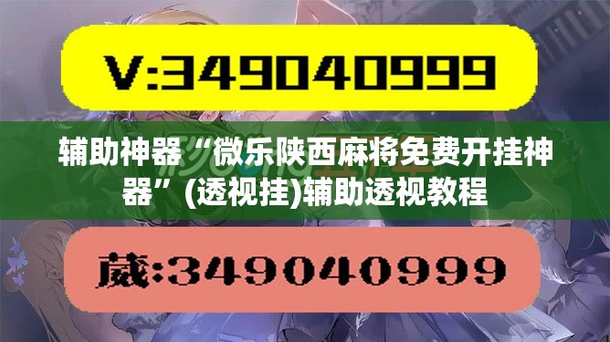 辅助神器“微乐陕西麻将免费开挂神器”(透视挂)辅助透视教程