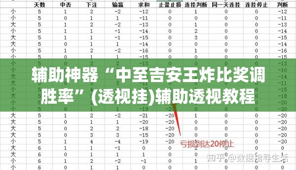 辅助神器“中至吉安王炸比奖调胜率	”(透视挂)辅助透视教程