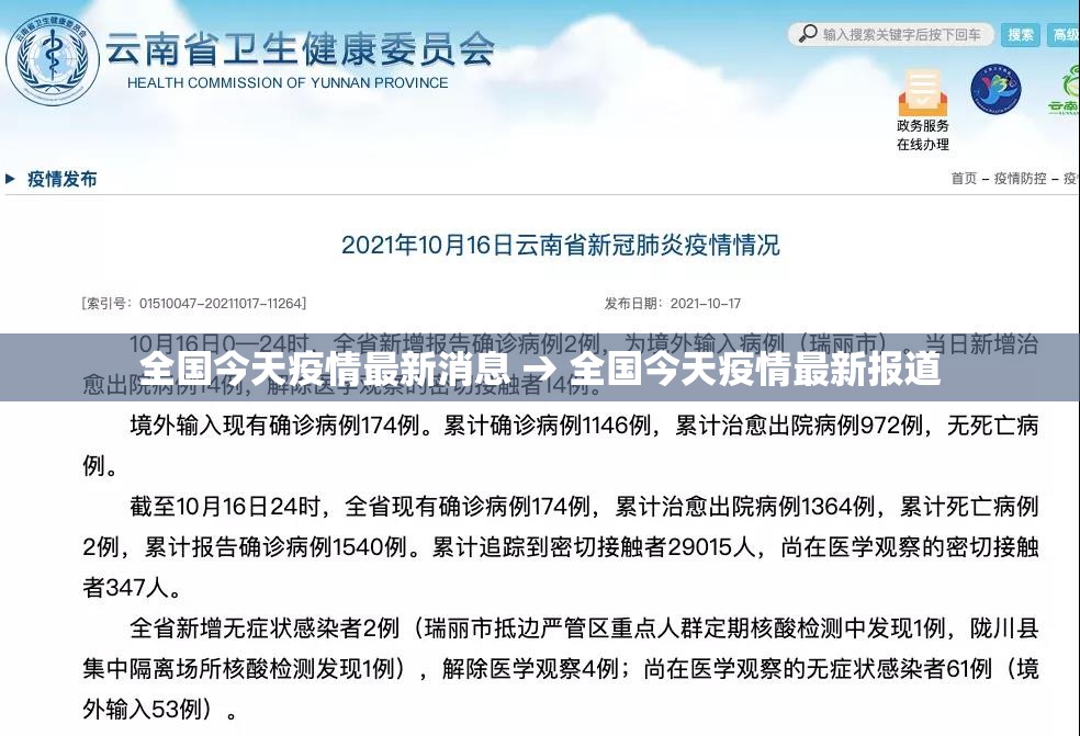 全国今天疫情最新消息 → 全国今天疫情最新报道 全国今天疫情最新消息 → 全国今天疫情最新报道