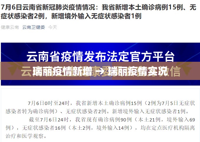 瑞丽疫情新增 → 瑞丽疫情实况