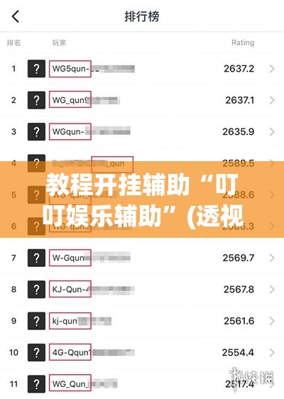教程开挂辅助“叮叮娱乐辅助”(透视挂)辅助透视教程