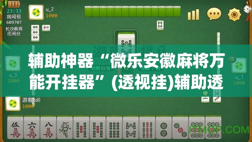 辅助神器“微乐安徽麻将万能开挂器”(透视挂)辅助透视教程