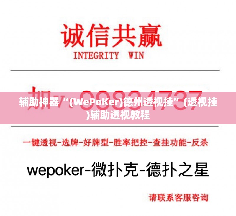 辅助神器“(WePoKer)德州透视挂	”(透视挂)辅助透视教程