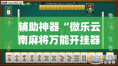 辅助神器“微乐云南麻将万能开挂器”(透视挂)辅助透视教程