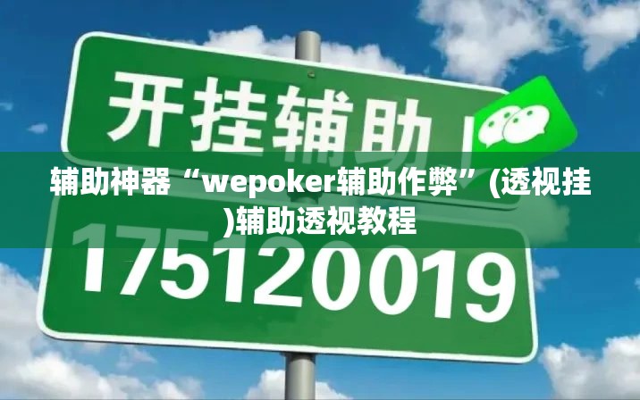 辅助神器“wepoker辅助作弊”(透视挂)辅助透视教程