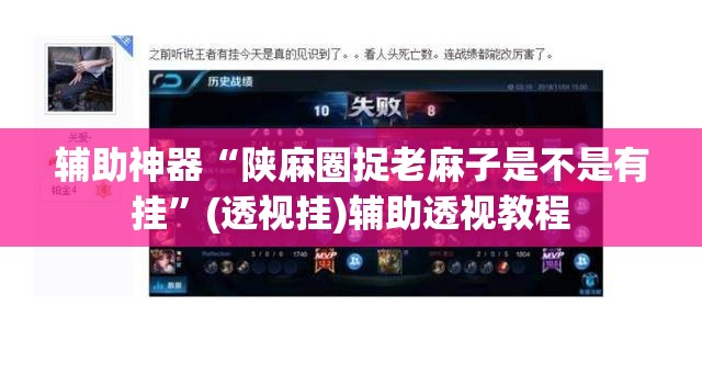 辅助神器“陕麻圈捉老麻子是不是有挂”(透视挂)辅助透视教程