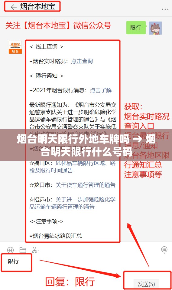 烟台明天限行外地车牌吗 → 烟台明天限行什么号码