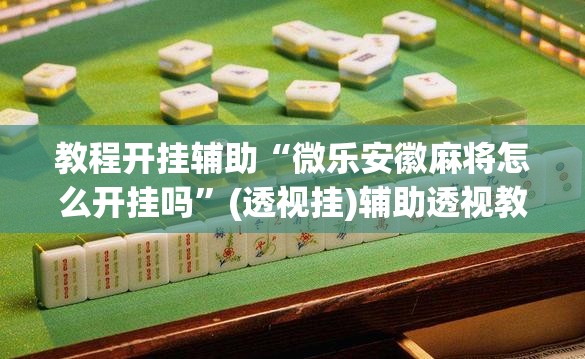 教程开挂辅助“微乐安徽麻将怎么开挂吗”(透视挂)辅助透视教程