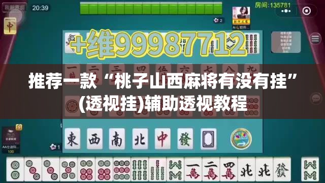 推荐一款“桃子山西麻将有没有挂”(透视挂)辅助透视教程