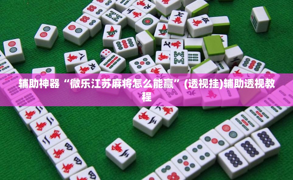 辅助神器“微乐江苏麻将怎么能赢”(透视挂)辅助透视教程