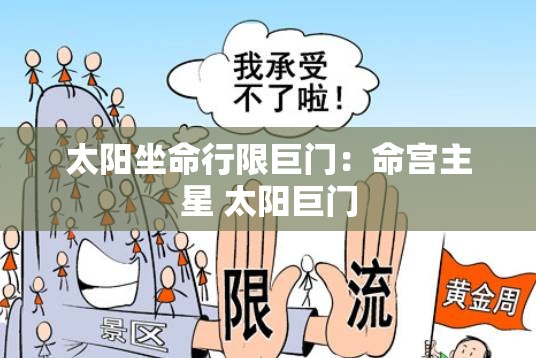 太阳坐命行限巨门：命宫主星 太阳巨门