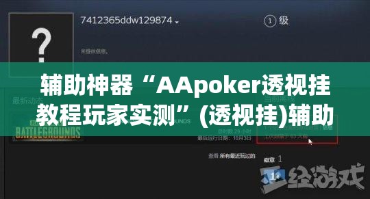 辅助神器“AApoker透视挂教程玩家实测”(透视挂)辅助透视教程