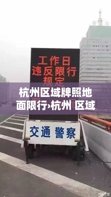 杭州区域牌照地面限行›杭州 区域牌 限行