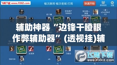 辅助神器“边锋干瞪眼作弊辅助器”(透视挂)辅助透视教程