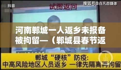 河南郸城一人返乡未报备被拘留—(郸城县春节返乡) 河南郸城一人返乡未报备被拘留—(郸城县春节返乡)