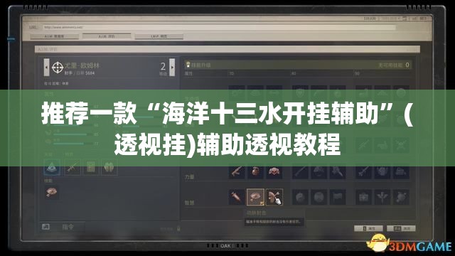 推荐一款“海洋十三水开挂辅助	”(透视挂)辅助透视教程