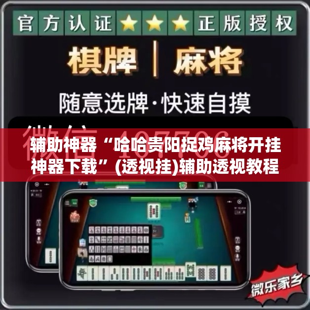 辅助神器“微乐浙江麻将万能开挂器通用版”(透视挂)辅助透视教程