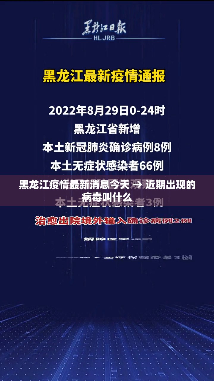 黑龙江疫情最新消息今天 → 近期出现的病毒叫什么