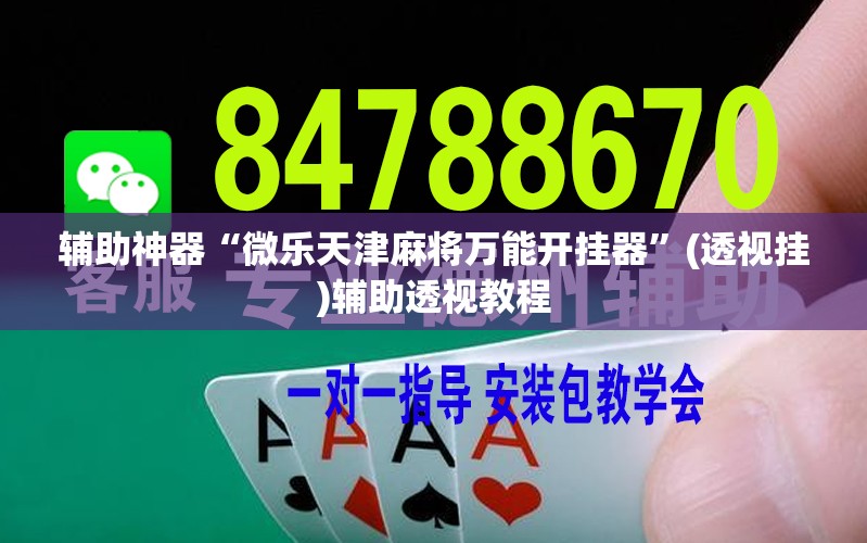 辅助神器“微乐天津麻将万能开挂器”(透视挂)辅助透视教程