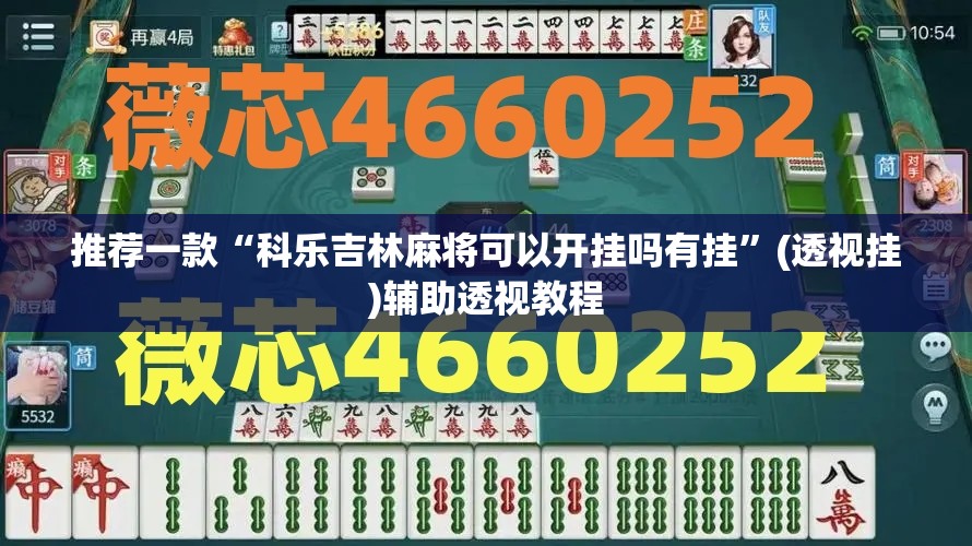 教程开挂辅助“微乐广西麻将开挂神器”(透视挂)辅助透视教程