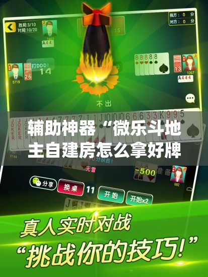 辅助神器“微乐斗地主自建房怎么拿好牌”(透视挂)辅助透视教程