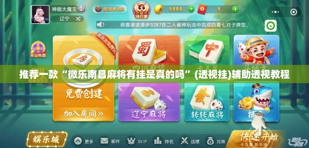 推荐一款“微乐南昌麻将有挂是真的吗	”(透视挂)辅助透视教程