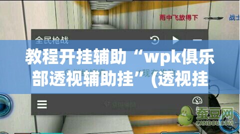 教程开挂辅助“wpk俱乐部透视辅助挂”(透视挂)辅助透视教程