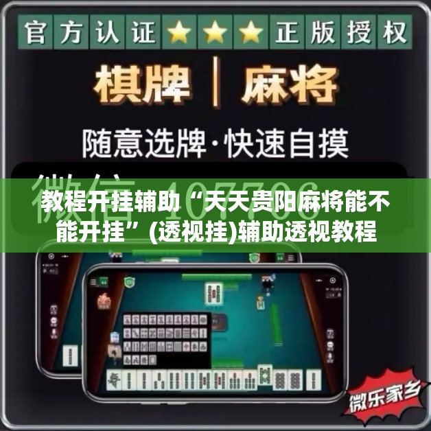 教程开挂辅助“天天贵阳麻将能不能开挂”(透视挂)辅助透视教程