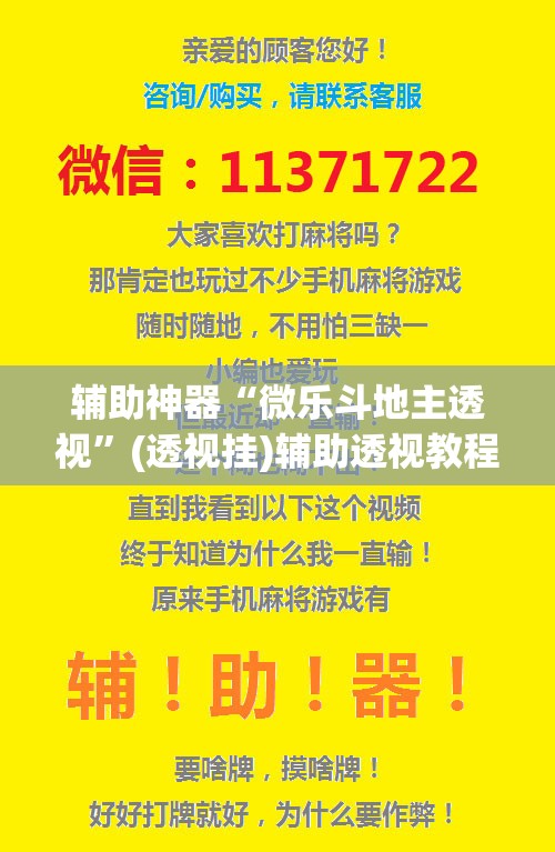 辅助神器“微乐斗地主透视”(透视挂)辅助透视教程