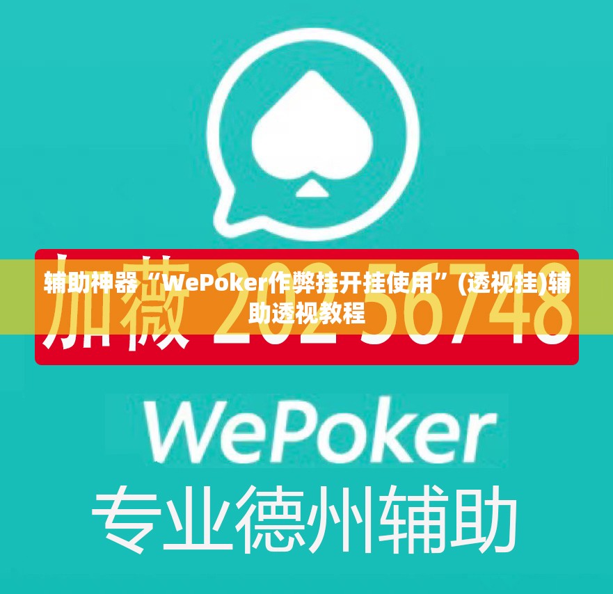 辅助神器“WePoker作弊挂开挂使用”(透视挂)辅助透视教程
