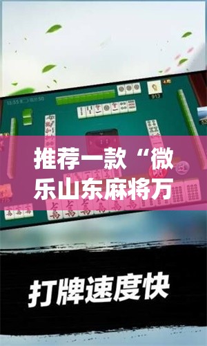 推荐一款“微乐山东麻将万能开挂器	”(透视挂)辅助透视教程