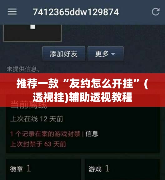 推荐一款“友约怎么开挂”(透视挂)辅助透视教程