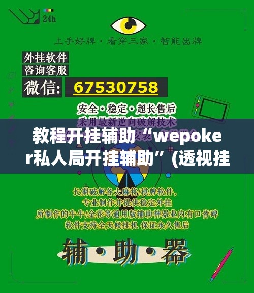 教程开挂辅助“wepoker私人局开挂辅助”(透视挂)辅助透视教程