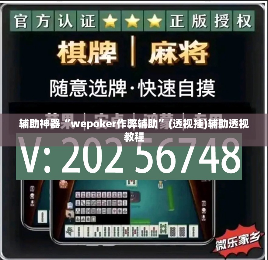 辅助神器“wepoker作弊辅助”(透视挂)辅助透视教程