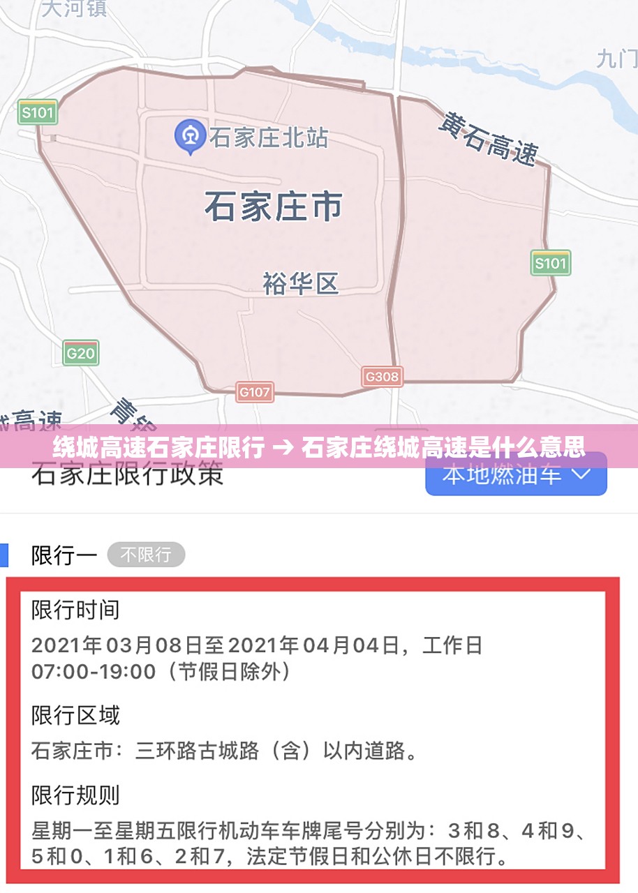绕城高速石家庄限行 → 石家庄绕城高速是什么意思 绕城高速石家庄限行 → 石家庄绕城高速是什么意思