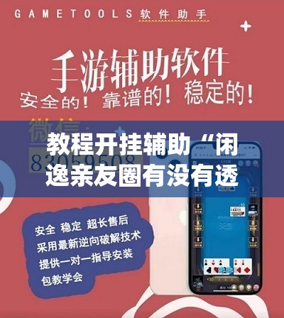 教程开挂辅助“闲逸亲友圈有没有透视软件”(透视挂)辅助透视教程