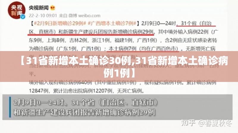 【31省新增本土确诊30例,31省新增本土确诊病例1例】