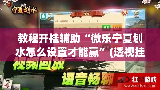 教程开挂辅助“微乐宁夏划水怎么设置才能赢”(透视挂)辅助透视教程