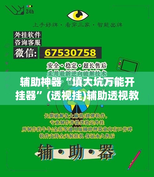 辅助神器“填大坑万能开挂器	”(透视挂)辅助透视教程