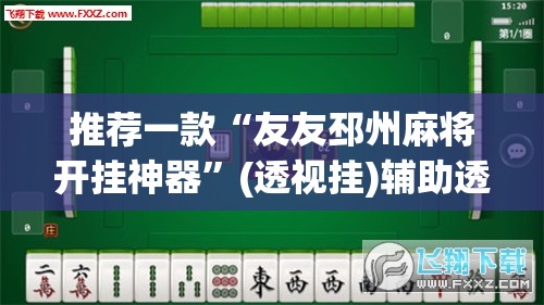 推荐一款“友友邳州麻将开挂神器	”(透视挂)辅助透视教程