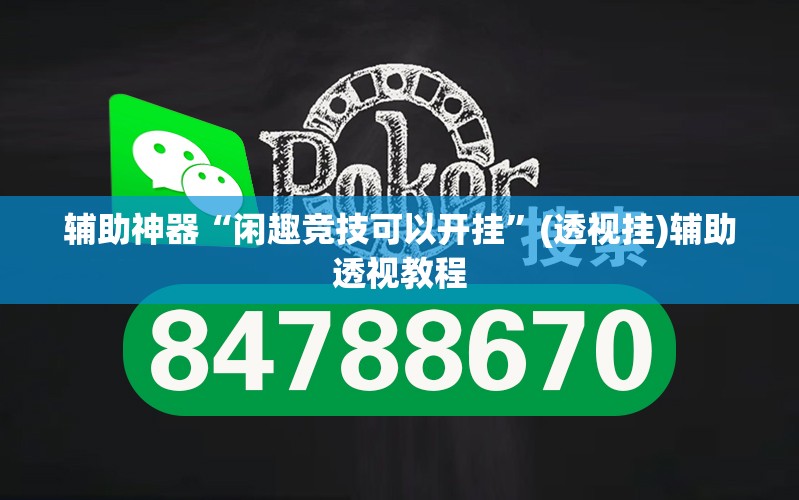 辅助神器“闲趣竞技可以开挂	”(透视挂)辅助透视教程