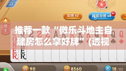 推荐一款“微乐斗地主自建房怎么拿好牌	”(透视挂)辅助透视教程