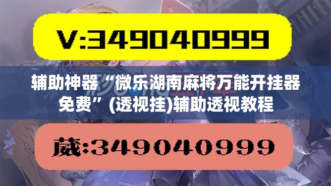 辅助神器“微乐湖南麻将万能开挂器免费”(透视挂)辅助透视教程