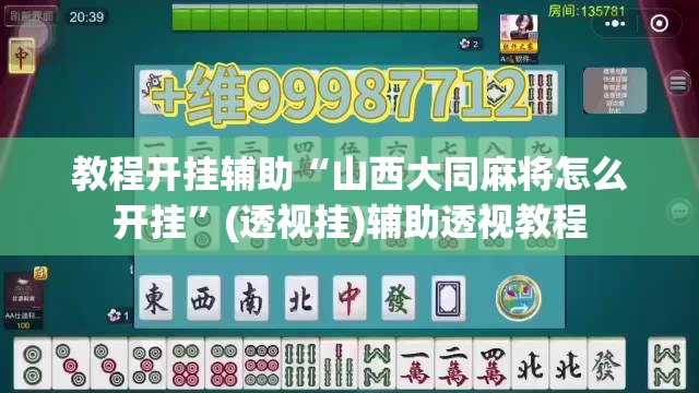 教程开挂辅助“山西大同麻将怎么开挂”(透视挂)辅助透视教程