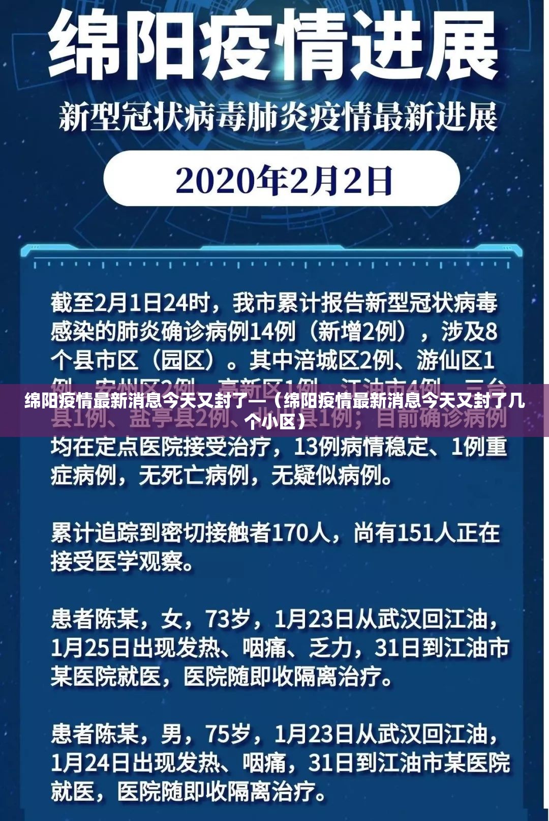 绵阳疫情最新消息今天又封了—(绵阳疫情最新消息今天又封了几个小区) 绵阳疫情最新消息今天又封了—(绵阳疫情最新消息今天又封了几个小区)
