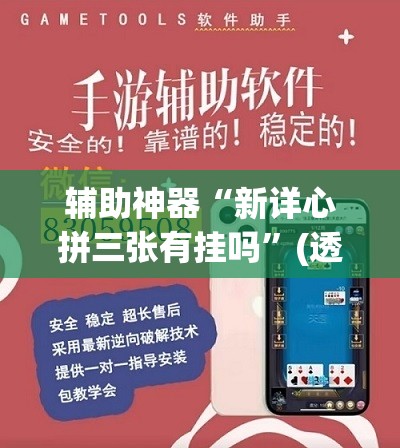 辅助神器“新详心拼三张有挂吗”(透视挂)辅助透视教程