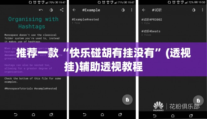 推荐一款“快乐碰胡有挂没有”(透视挂)辅助透视教程
