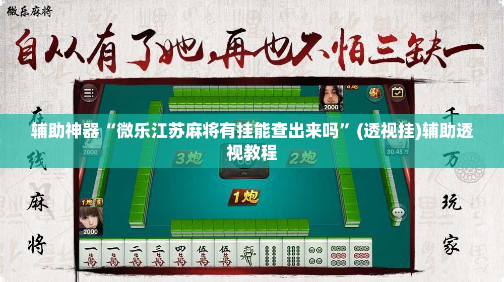 辅助神器“微乐江苏麻将有挂能查出来吗”(透视挂)辅助透视教程