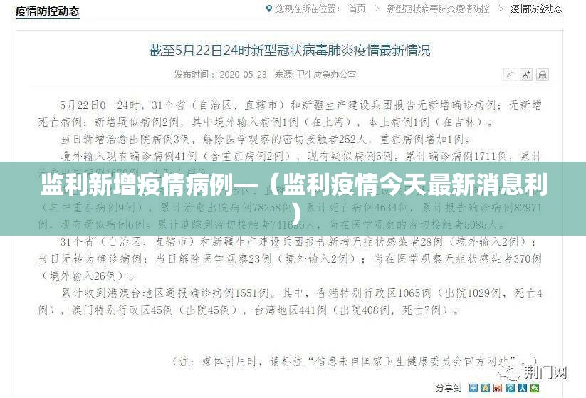 监利新增疫情病例—（监利疫情今天最新消息利）