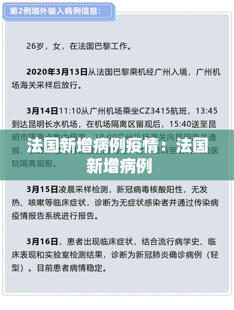 法国新增病例疫情:法国 新增病例 法国新增病例疫情:法国 新增病例